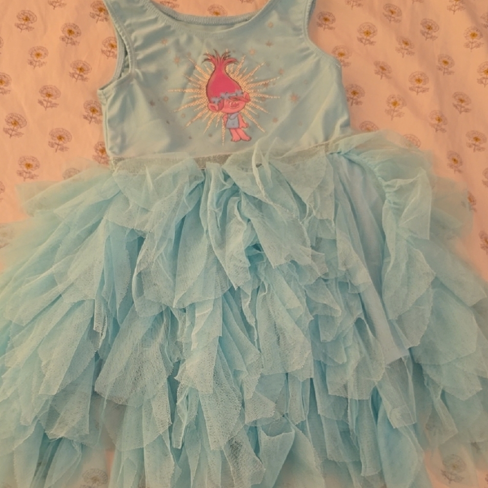 Kids Blue Trolls Costume Dress
